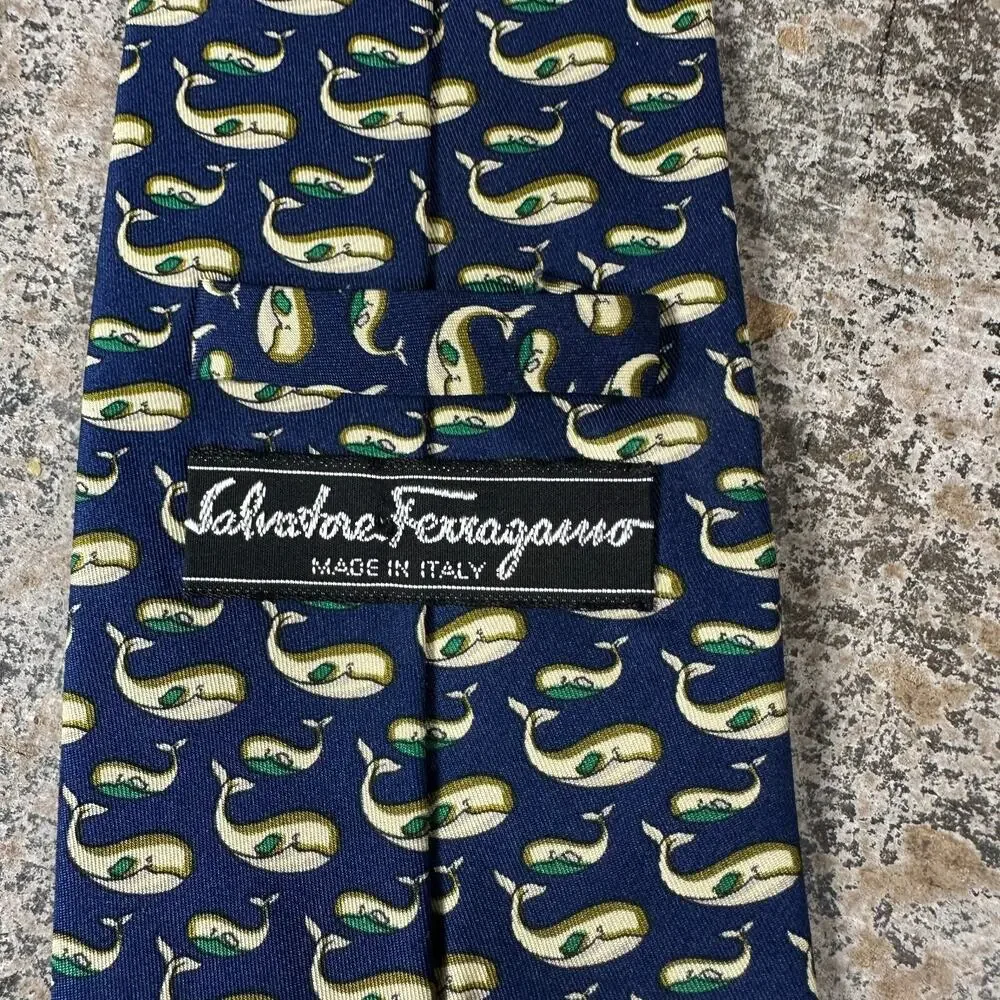 Salvatore‎ Ferragamo Whale Classic Width Silk Tie